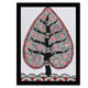 Framed artwork of a colorful tree of life-with handmade madhubani painting