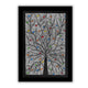 Framed artwork of a colorful tree of life-with handmade madhubani painting 