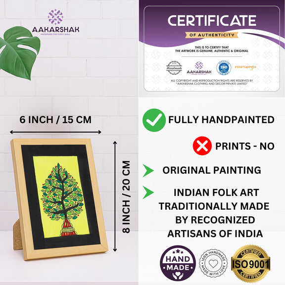 handmade iso certified-madhubani flower painting
