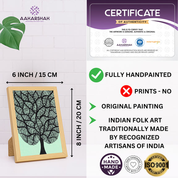 handmade iso certified madhubani-tree of life painting
