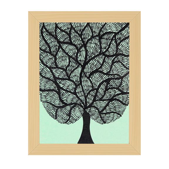 handmade madhubani painting tree of life-in vibrant traditional folk art style
