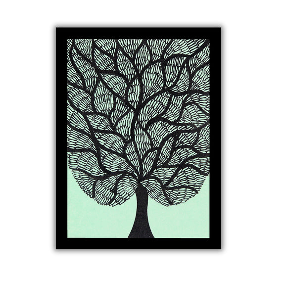 handmade madhubani painting tree of life-in vibrant traditional folk art style

