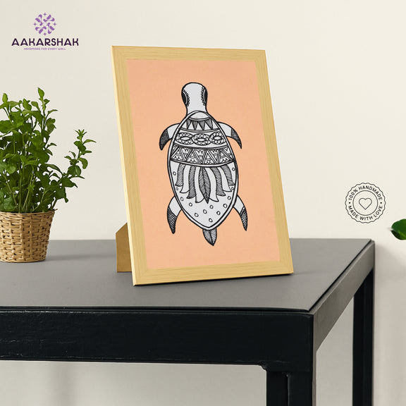 vibrant handmade madhubani painting-depicting indian folk traditions
