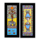 Handmade Madhubani Painting Set of 2 – Elephant & Fish Wall Decor 8x23