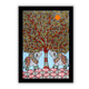 Handmade Elephant Tree of life Madhubani Painting Wall Decor 17x24