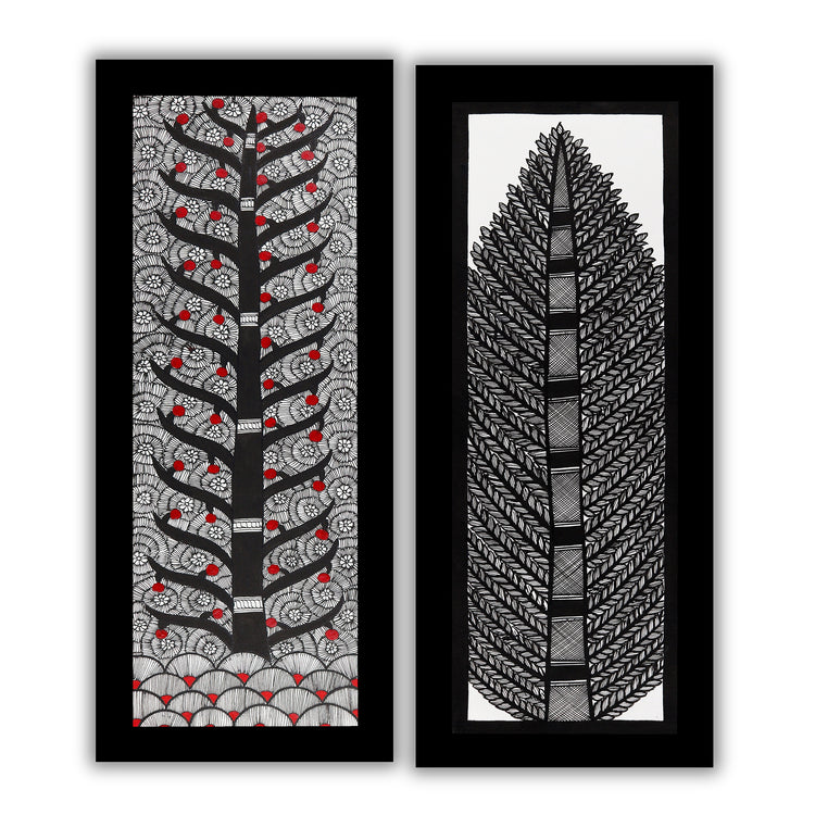 Madhubani Painting 8x23 set of 2