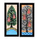 Handmade Madhubani Painting Set of 2 – Peacock and Peacock Wall Decor 8x23