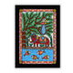 Handmade Elephant  Madhubani Painting Wall Decor 17x24