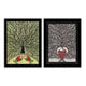 Handmade Madhubani Painting Set of 2 – Tree of life 12x16