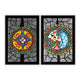 Handmade Fish and Peacock Madhubani Painting 8x12 Set of 2