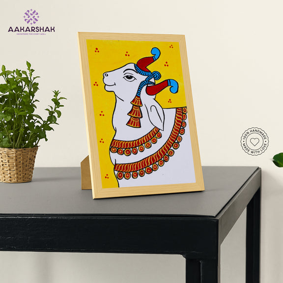 vibrant handmade pichwai painting-depicting indian folk traditions
