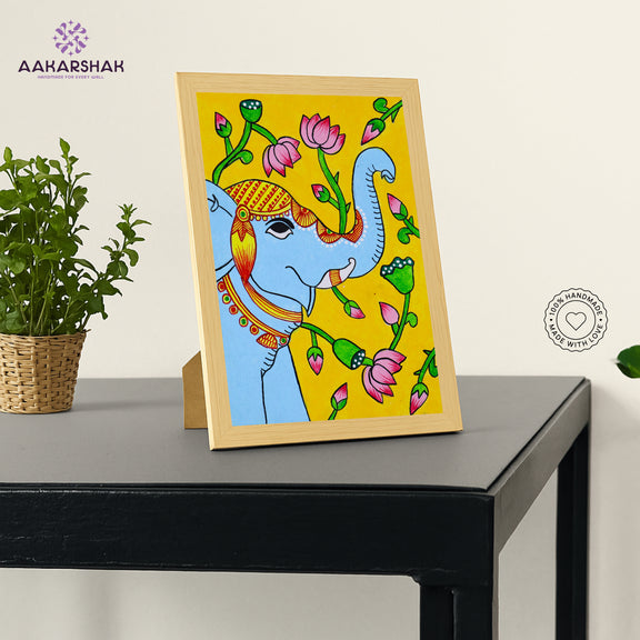 vibrant handmade pichwai painting-depicting indian folk traditions
