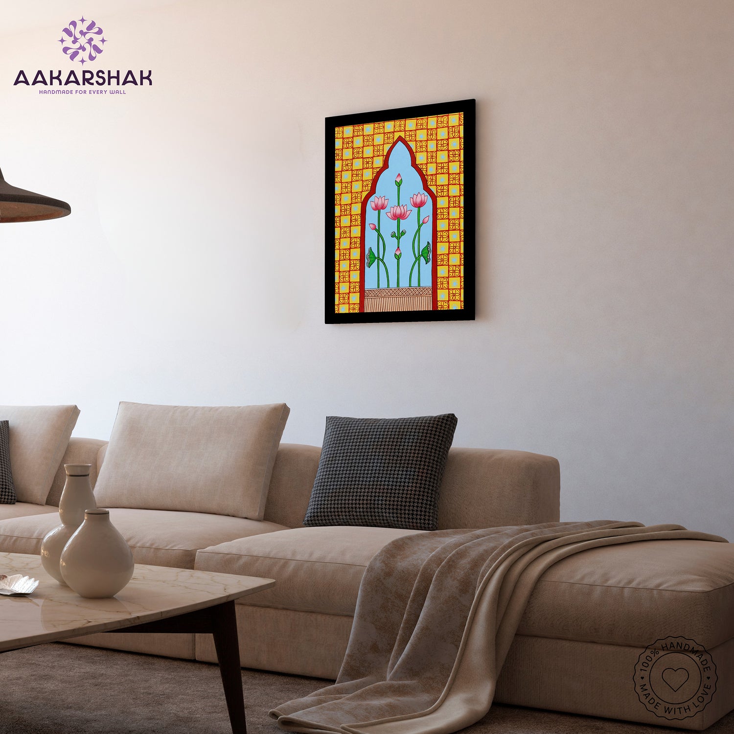vibrant handmade shrinathji painting-depicting indian folk traditions
