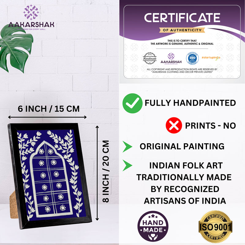 handmade iso certified-pichwai jharokha painting
