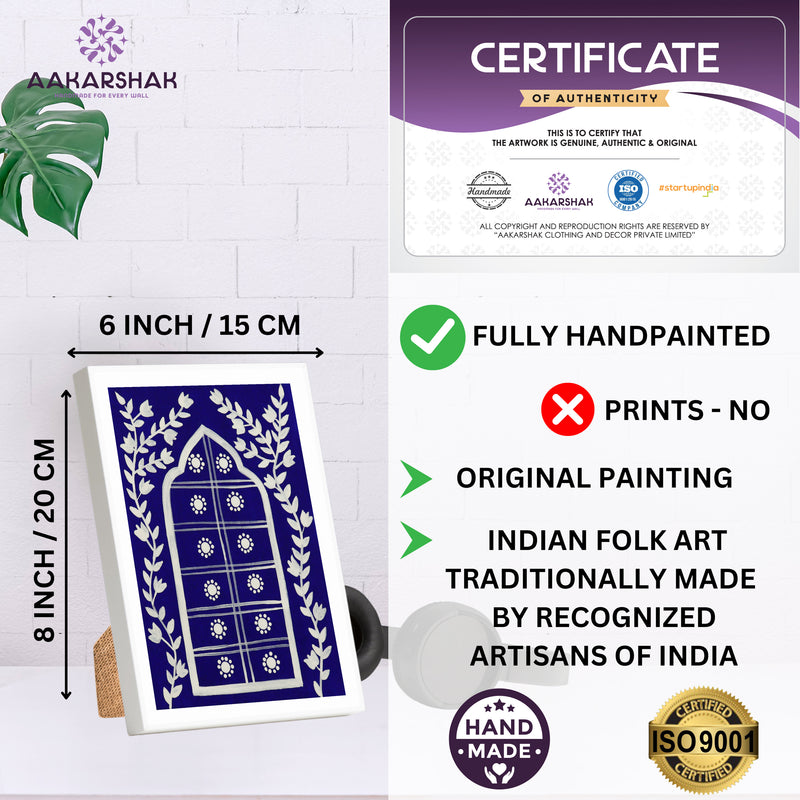 handmade iso certified-pichwai jharokha painting
