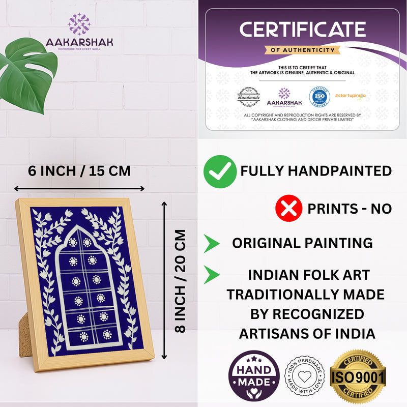 handmade iso certified-pichwai jharokha painting
