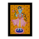 Framed artwork of a colorful krishna handmade pichwai painting 