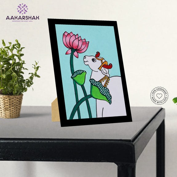 vibrant handmade pichwai painting-depicting indian folk traditions
