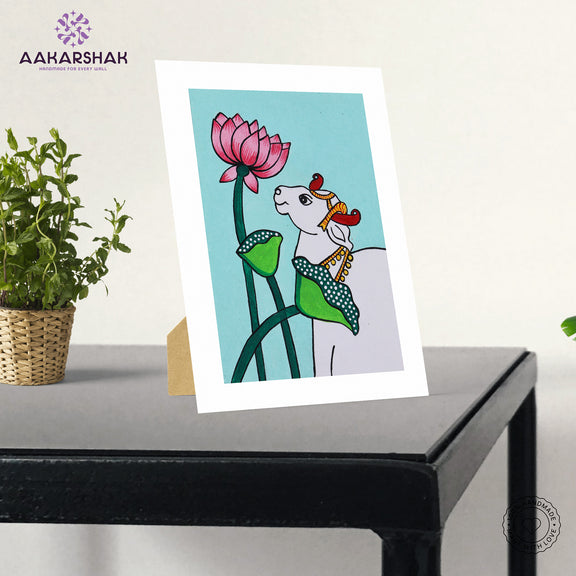vibrant handmade pichwai painting-depicting indian folk traditions
