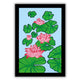 handmade pichwai painting lotus-in vibrant traditional folk art style

