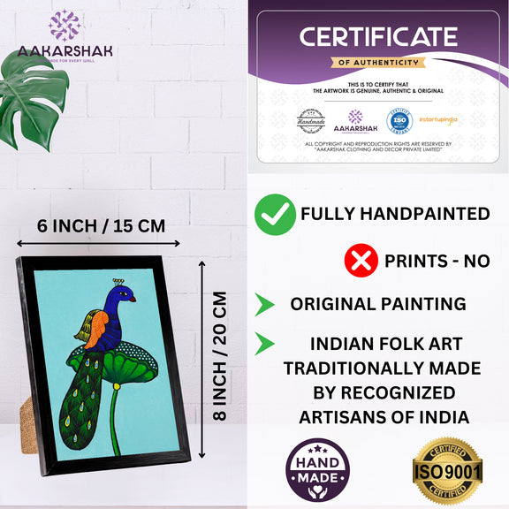 handmade iso certified-pichwai peacock painting
