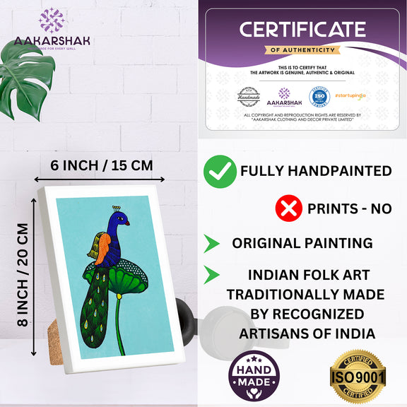 handmade iso certified-pichwai peacock painting
