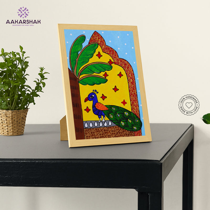 vibrant handmade pichwai painting-depicting indian folk traditions
