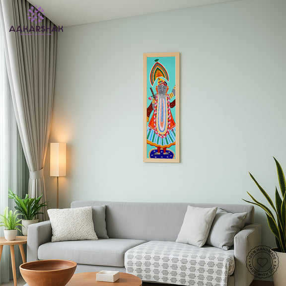 vibrant handmade shrinathji painting-depicting indian folk traditions