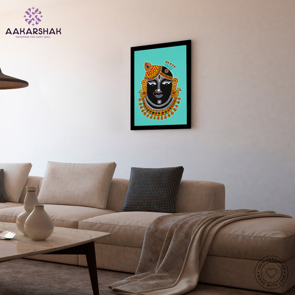vibrant handmade shrinathji painting-depicting indian folk traditions