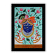 Framed artwork of a colorful shrinathji handmade pichwai painting 