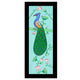 Framed artwork of a colorful peacock-with handmade pichwai painting 