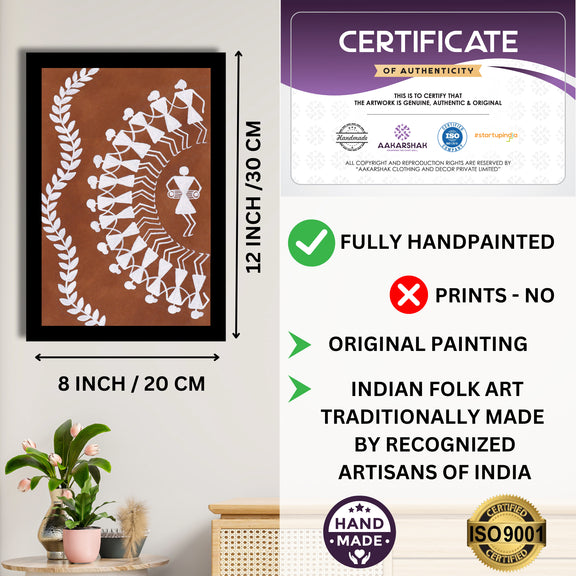 handmade iso certified-dancing warli painting