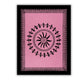 black dancing design on a pink background with handmade warli painting 