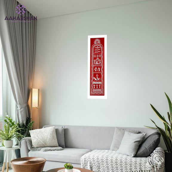 vibrant handmade dolly painting-depicting indian folk traditions