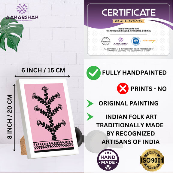 handmade iso certified-flower warli painting
