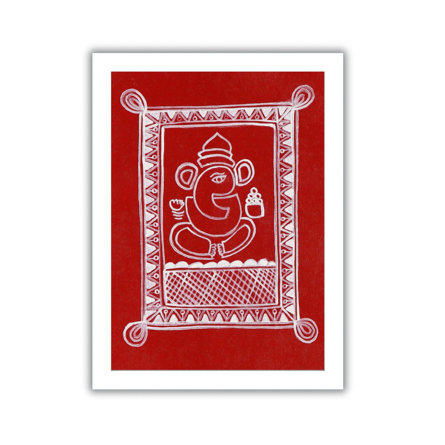 handmade warli painting peacock-in vibrant traditional folk art style
