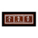 Framed artwork of a colorful ganesh-laxmi-saraswati-with handmade warli painting 