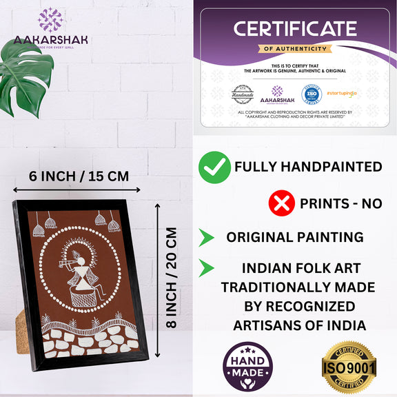 handmade iso certified-krishna warli painting
