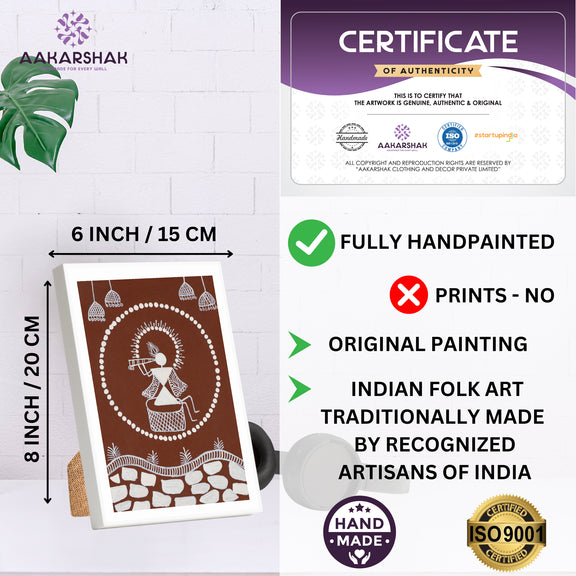 handmade iso certified-krishna warli painting
