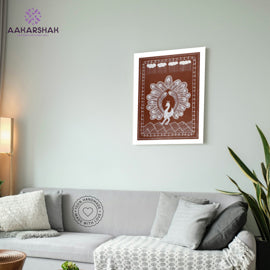 vibrant handmade peacock painting-depicting indian folk traditions
