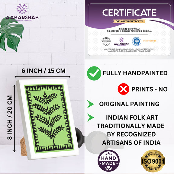 handmade iso certified-tree warli painting
