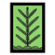Black tree design on a green background with handmade warli painting tree
