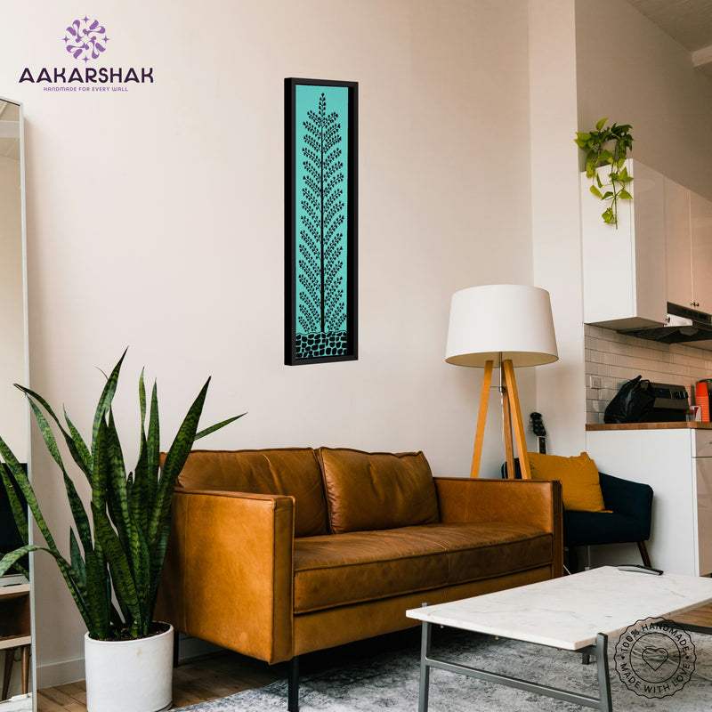 vibrant handmade tree of life painting-depicting indian folk traditions