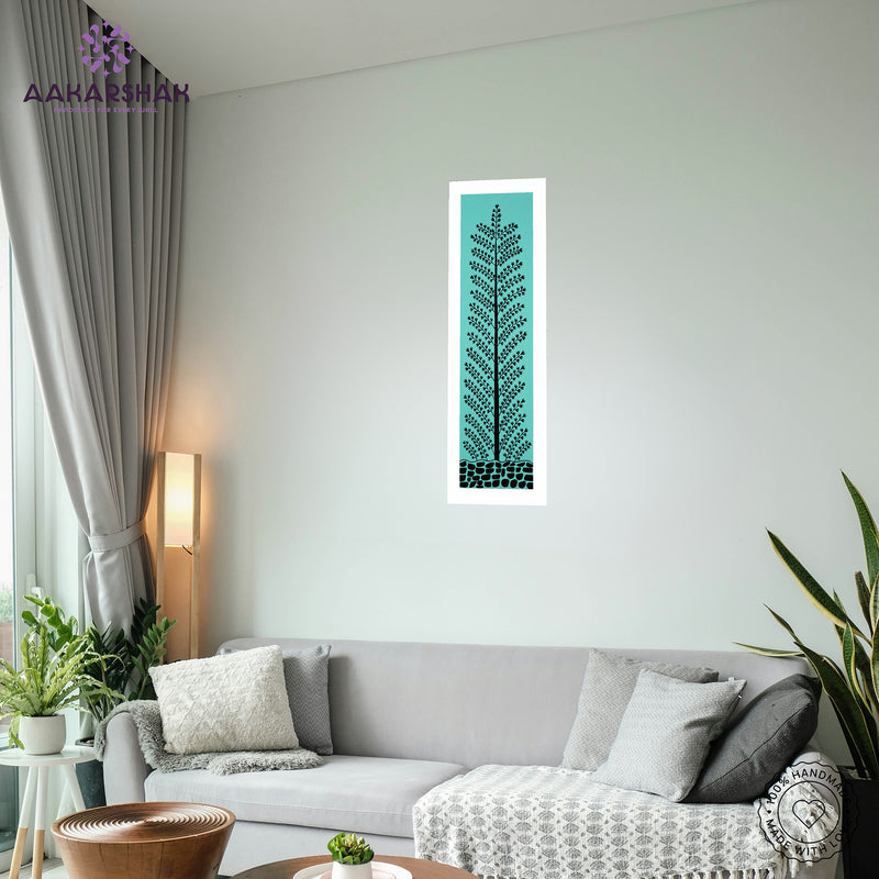 vibrant handmade tree of life painting-depicting indian folk traditions