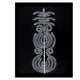 white tree of life design on a black background with handmade warli painting 
